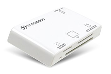 Transcend P8 15-in-1 USB 2.0 Flash Memory Card Reader TS-RDP8W (White)