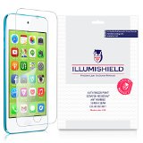 iLLumiShield - Apple iPod Touch Screen Protector 6th Gen w Lifetime Replacement - Ultra Clear HD Film 2015 w Anti-Bubble and Anti-Fingerprint - Invisible LCD Shield - 3-Pack 6th Generation