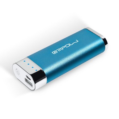 Oripow Spark Torch 6400mAh Ultra-Compact Premium Portable Charger (2.4A Output & 2A Input) (2nd Generation External Battery Power Bank) with Bright LED Flashlight and High-Quality LG Battery Cells (Blue)