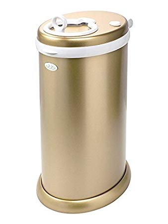 Ubbi Limited Edition, Money Saving, No Special Bag Required, Steel Odor Locking Diaper Pail, Gold