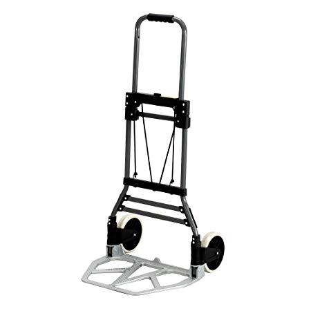 Safco Products 4062 Stow-Away Collapsible Utility Hand Truck, Silver/Black