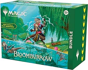 Magic: The Gathering Bloomburrow Bundle - 9 Play Boosters, 30 Land Cards   Exclusive Accessories