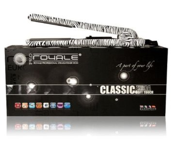 Royale Classic Hair Straightener Iron Zebra Adjustable Heat Control 100% Solid Ceramic Plates Worlwide Dual Voltage 360 Degrees Swivel Cord