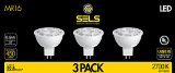 SELS LED MR16 Led Spotlight 65 Watts 450 Lumens 75 Watt Flood Light bulb Halogen Spotlight Equivalent UL 2700K Soft White - 3 Pack