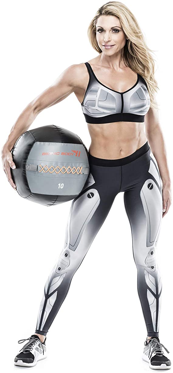 Bionic Body Soft Medicine Ball Weighted Slam Wall Ball for Cardio Workout and Core Training – Ideal for Squat, Lunge, and Partner Toss – 6, 10, 14, 20 lb.