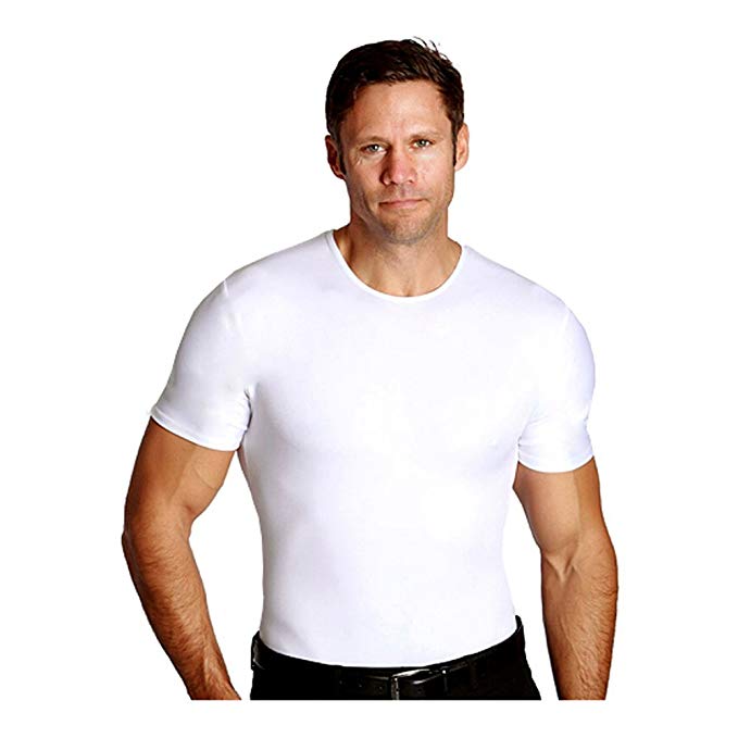 Insta Slim Men's Compression Short Sleeve Crew-Neck Shirt