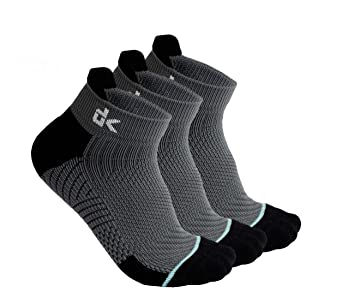 Mens Running Socks -Work Athletic Blister Resistant Moisture Wicking Quarter Socks for Men Boys Youth - 3 Pairs
