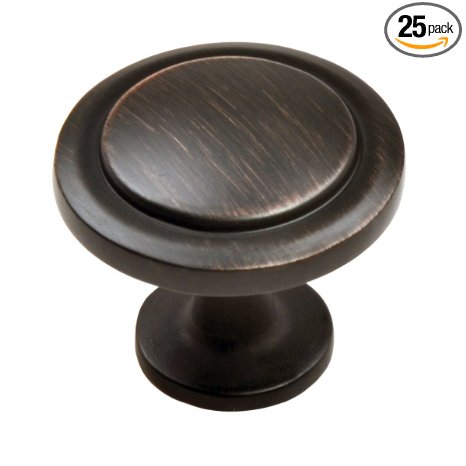 South Main Hardware 25-Pack, SH1112-OR-25 Traditional Round Pull Knob, 1-1/4", Oil Rubbed Bronze Finish
