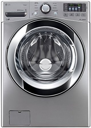 LG 27" Front-Load Washer with 4.3 cu. ft. Capacity, 9 Wash Cycles, Steam Cleaning Technology, 19-Hour Delay Wash, SenseClean and LoDecibel Quiet Operation