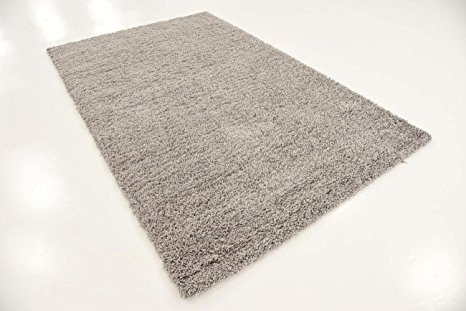 A2Z RUG SOFT SUPER THICK SHAGGY RUGS Silver 220X160 CM - 7.2X5.2 FT AVAILABLE IN 6 COLOURS AND 8 SIZES AREA RUGS
