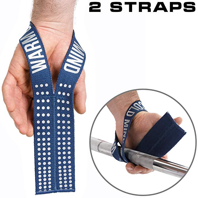 Pair of WARM BODY COLD MIND Lifting Wrist Straps for Olympic Weightlifting, Powerlifting, Functional Strength Training - Heavy-Duty Cotton Wrist Wraps