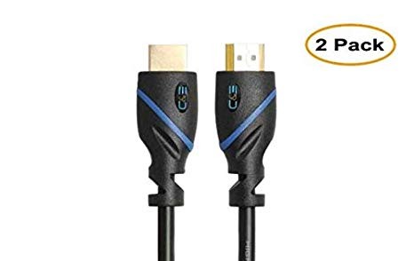 80ft (24.3M) High Speed HDMI Cable Male to Male with Ethernet Black (80 Feet/24.3 Meters) Built-in Signal Booster, Supports 4K 30Hz, 3D, 1080p and Audio Return CNE622477 (2 Pack)