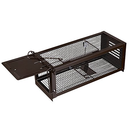 RatzFatz Humane Live Mouse Trap, Metal Mouse Cage, Rodent Cage Trap No Kill, for Catching Rat,Squirrel,Chipmunk