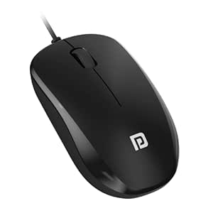 Portronics Toad 102 Wired Mouse with 3 Buttons, Clickable Scroll Wheel, High-Precision 1200 DPI Optical Sensor, 1.5m Long Cable, Ergonomic Ambidextrous Design for PC & Laptop (Black)