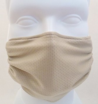 Dust Pollen and Allergy Mask by Breathe Healthy Air Filtering Mask with Germ Killing Antimicrobial Ideal for Sanding and Drywall Renovation and Construction Honeycomb Beige Mask