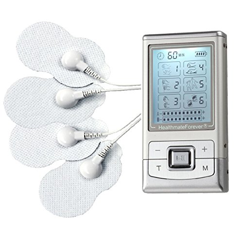 Lifetime Warranty! Double value Plus6AB 6 Modes HealthmateForever Professional Digital TENS unit Palm Device | Mini Micro Electronic Pulse Impulse Action Device | Handheld Electric Machine