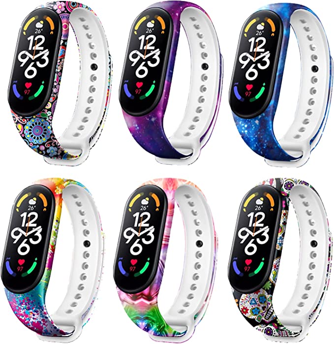 Bands Replacement for Mi Band 7 Strap Wristbands Compatible with Xiaomi Mi Band 7 Smartwatch Accessories Colorful Bracelet for Women Men Silicone Smart Watch Xiaomi 7 Wrist Band