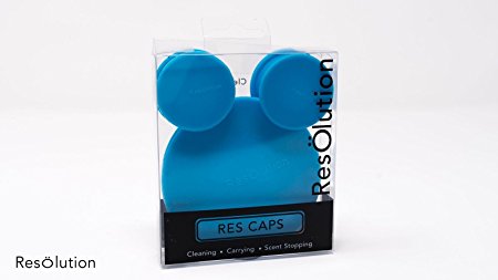 ResOlution Caps Universal Caps for Cleaning, Storage, and Odor Proofing Glass Water Pipes/Rigs and More - BLUE