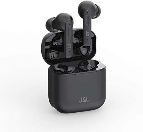 J&L Real Active Noise Cancelling Earbuds,Wireless Bluetooth Earbuds True Wireless Stereo (ANC) with Mic, 24 hrs Battery Life, Audio Quality, Sensor Control, Waterproof