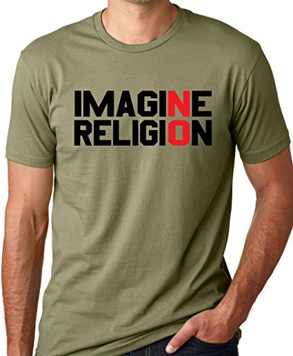 Imagine No Religion Atheist T-Shirt Free Thinker Tee