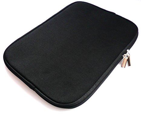 Emartbuy® Asus C100PA Chromebook Flip 10.1 Inch Black Water Resistant Neoprene Soft Zip Case Cover Sleeve ( 10-11 Inch eReader / Tablet / Netbook )