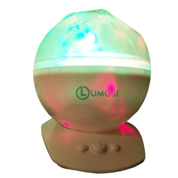 LUMOSI LED Constellation Night Light Projector, Aurora Borealis & Speaker Baby Night Light, Meditation Aid, Mood Light Compatible with iPhone iPad, Android, MP3