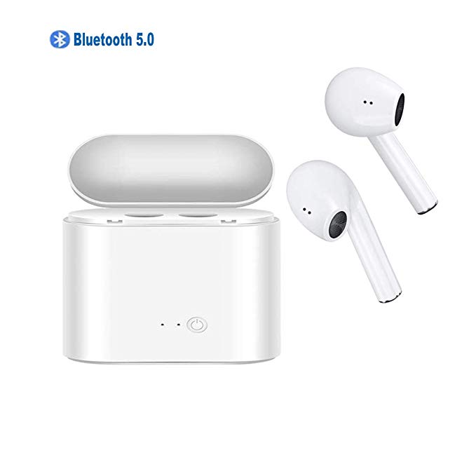 Bluetooth Earbud Wireless Earbuds Stereo Bluetooth Headphones with Charging Case Built-in Mic Noise Canceling Sweatproof Sports Wireless Headphone