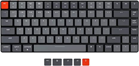 Keychron K3 Ultra-Slim 75% Layout Wireless Bluetooth/Wired Mechanical Keyboard Version 2, Compact 84 Keys White LED Backlit for Mac Windows, Low Profile Gateron Mechanical Brown Switch