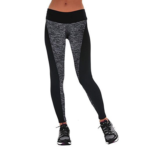 Womens Printed Leggings Pants for Yoga, Workout, Running, Crossfit - Black, Grey