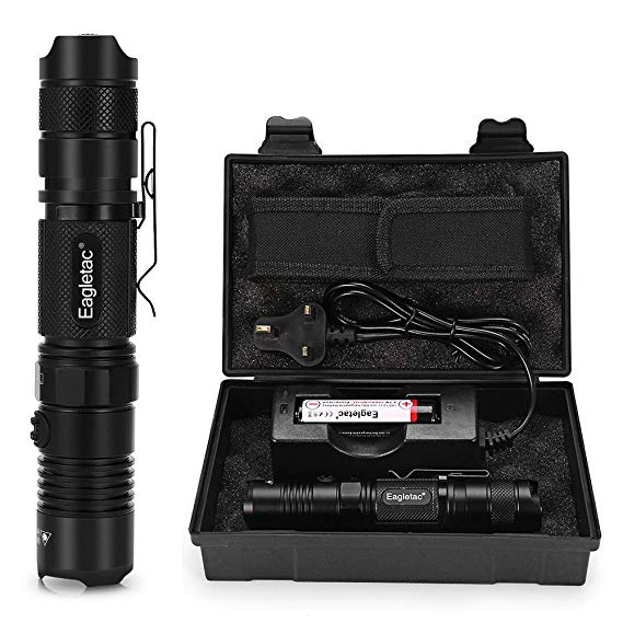 Rechargeable Torch Led Powerful, Torches Led Super Bright, Super Bright Torch, Torches Rechargeable Powerful, Eagletac® Military Tactical 18650 Battery Torch 1400 lumens, Warranty Compatible 5 Years