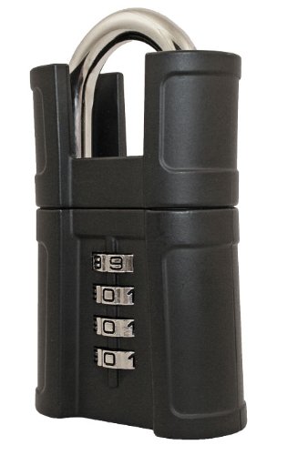 FJM Security SX-875 4-Dial Shrouded Combination Padlock With Black Finish