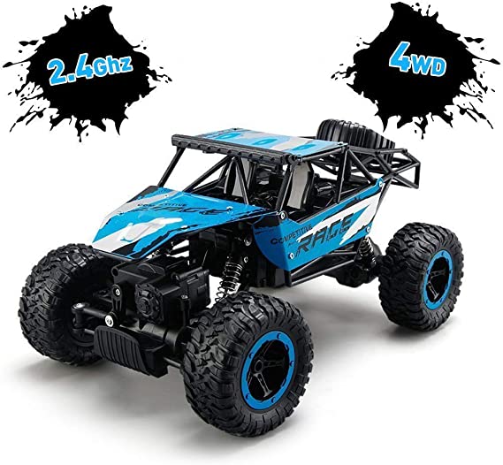 TOYEN Remote Control Car, RC Rock Off-Road Vehicle 2.4Ghz 4WD Fast Speed Racing Cars for Indoor/Outdoor