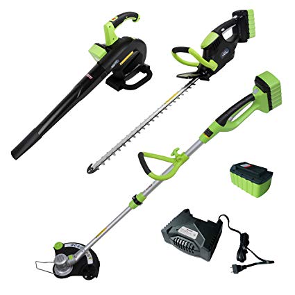 ALEKO AGTHTLB36V Leaf Blower String Grass Trimmer and Hedge Trimmer NiZn Combo Kit