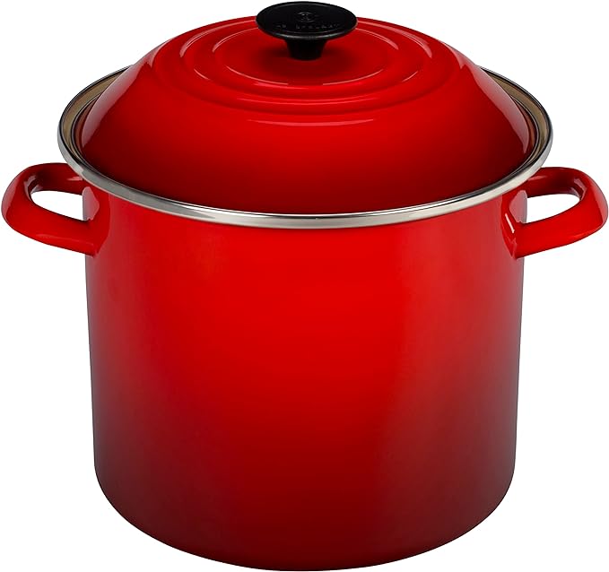 Le Creuset Enamel On Steel Stockpot, 10 qt., Cerise