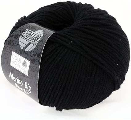 Lana Grossa Cool Wool Big Yarn, 627 Black