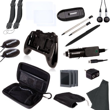 dreamGEAR Nintendo 3DS 20-in-1 Essentials Kit black