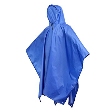 Terra Hiker Rain Poncho, Waterproof Raincoat with Hoods for Outdoor Activities