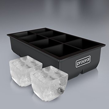 Best Ice Cube Trays Molds Prooral, 2 Inch Ice Cubes Keep Your Scotch, Whiskey & Cocktails Cooled for Hours Without Diluting It.