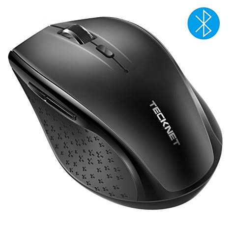 TeckNet Bluetooth Mouse, 3000DPI Wireless Mouse, 24 Month Battery Life With Battery Indicator, 3000/2000/1600/1200/800 dPi