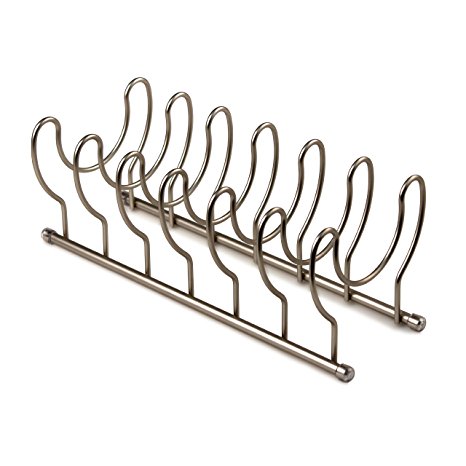 Spectrum Diversified Euro Lid Organizer, Plate Rack, Lid Holder, Rounded, Satin Nickel