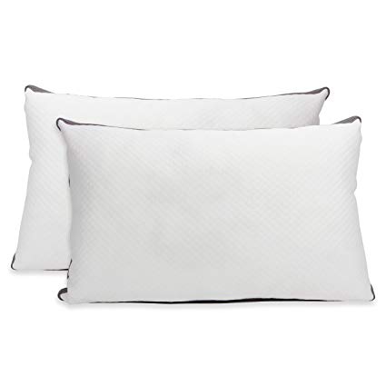 Cheer Collection Shredded Latex Pillows for Sleeping | 100% Adjustable Custom Fit Bed Pillows with Washable Bamboo Cover - King Size (18" x 36")