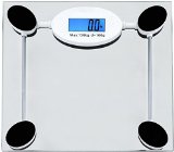 Utopia Scales USJK-B01-1 Tempered Glass Digital Bathroom Scale with LCD Display Clear 330 lb Capacity Perfect for Weight Regulation at Home or In the Gym Fits Easily Beneath Bathroom Counter Easy to Clean