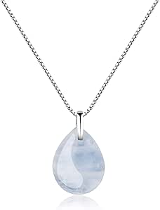 COAI Collier Argent 925 Pendentif Pierre de Lune Femme