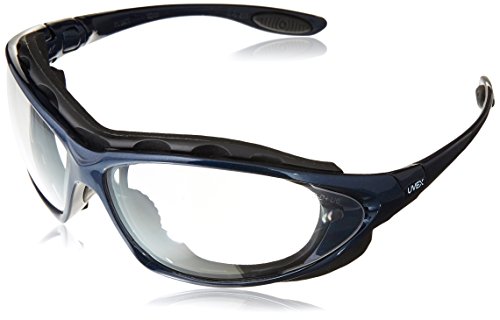 Honeywell S0620X Uvex Seismic Sealed Eyewear, Clear Lens, Metallic Blue Frame