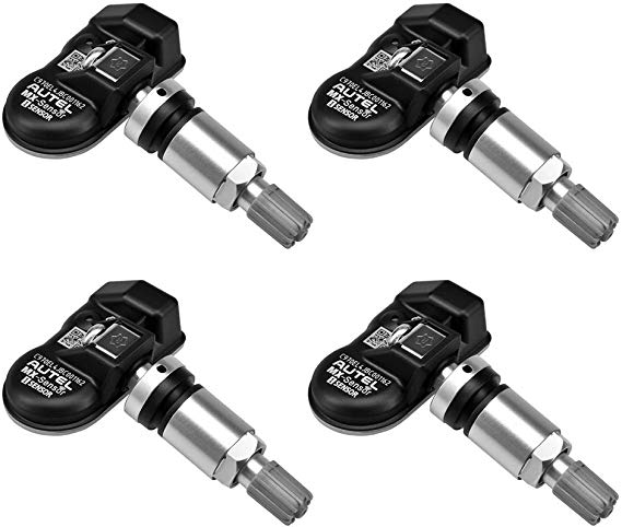 Autel 2 in 1 315/433 2in1-4PCS MX Dual Frequency (315MHz   433MHz) Clamp-in OE-Level Universal Programmable TPMS Tire Pressure (Metal Camp Stem Pack of 4 Sensors)