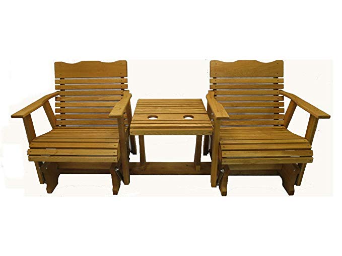 Kilmer Creek 6' Cedar Settee Glider W/Stained Finish, Amish Crafted