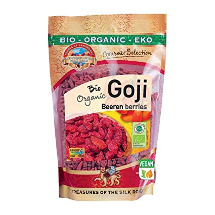 Organic Goji Berries Gojis raw Extra Large 500g unsweetened and unsulphured, from Uzbekistan 0.5kg