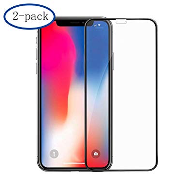 Tempered Glass Screen Protector Compatible for iPhone Xs Max, [9H Hardness] [3D Curved] [Bubble Free] [Anti-Scratch] iPhone Xs Max Screen Protector