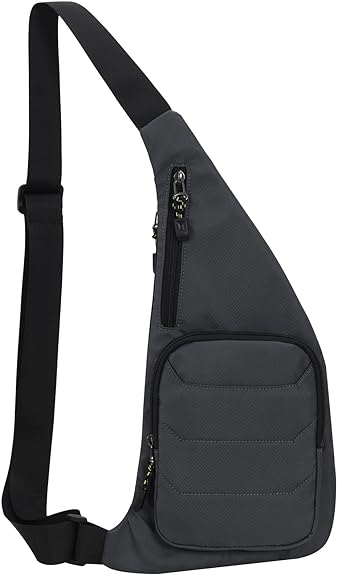 Peicees Sling Bag for Men Women Shoulder Bag Sling Backpack Durable Chest Bag for Running Camping Exercise Outdoor