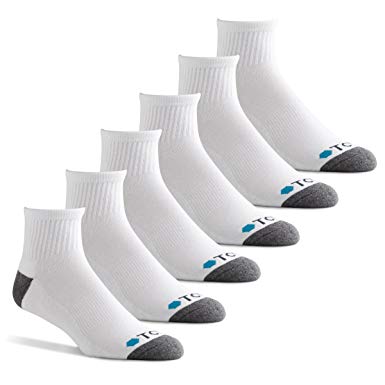The Comfort Sock (TCS) Men's Quarter Length Sports Socks with Cushion for Running, Cycling, and other Activities